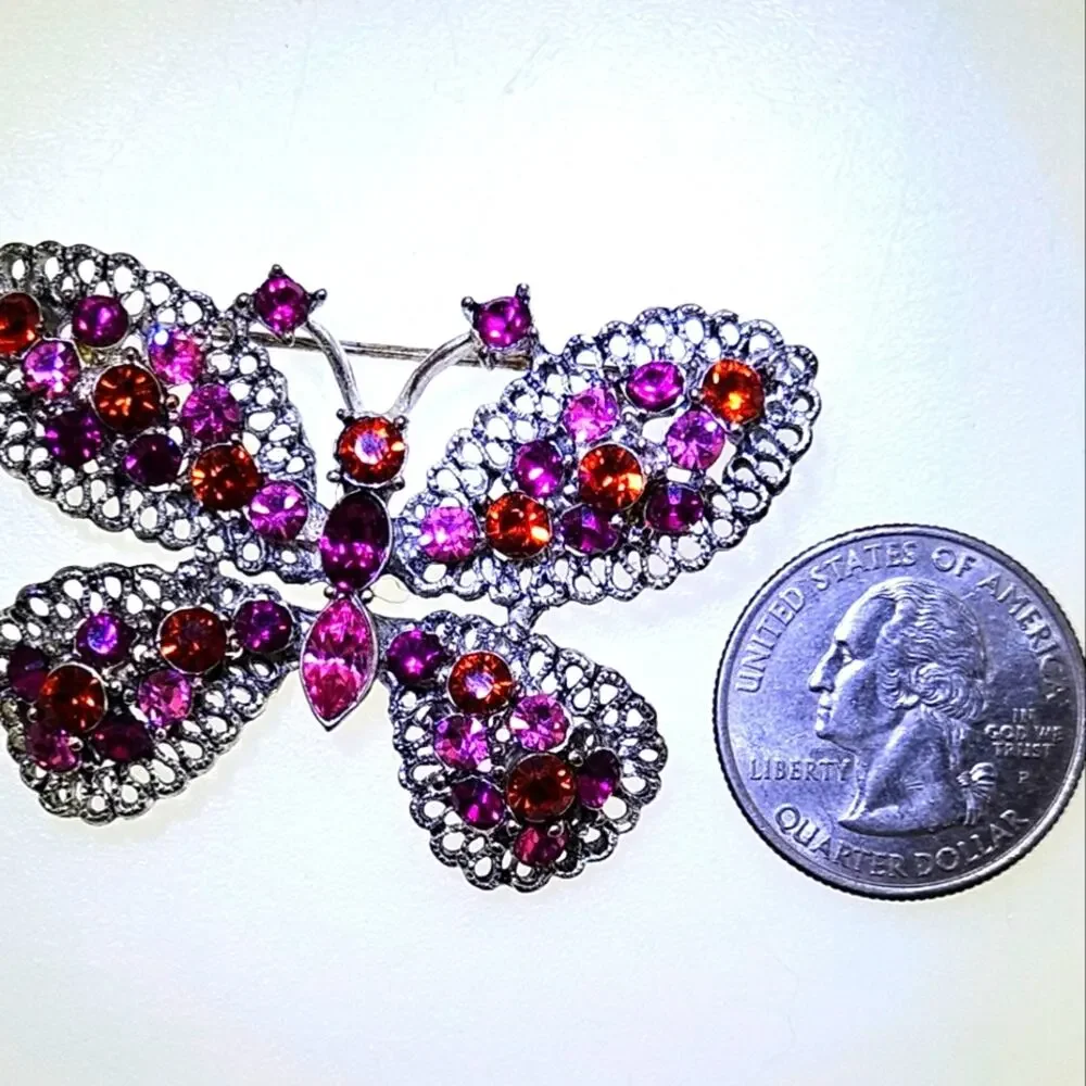 Beautiful butterfly brooch lapel pin 2 in